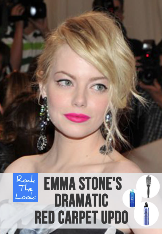 An 8 Step Tutorial Emma Stone S Stunning Red Carpet Updo Jet Rhys